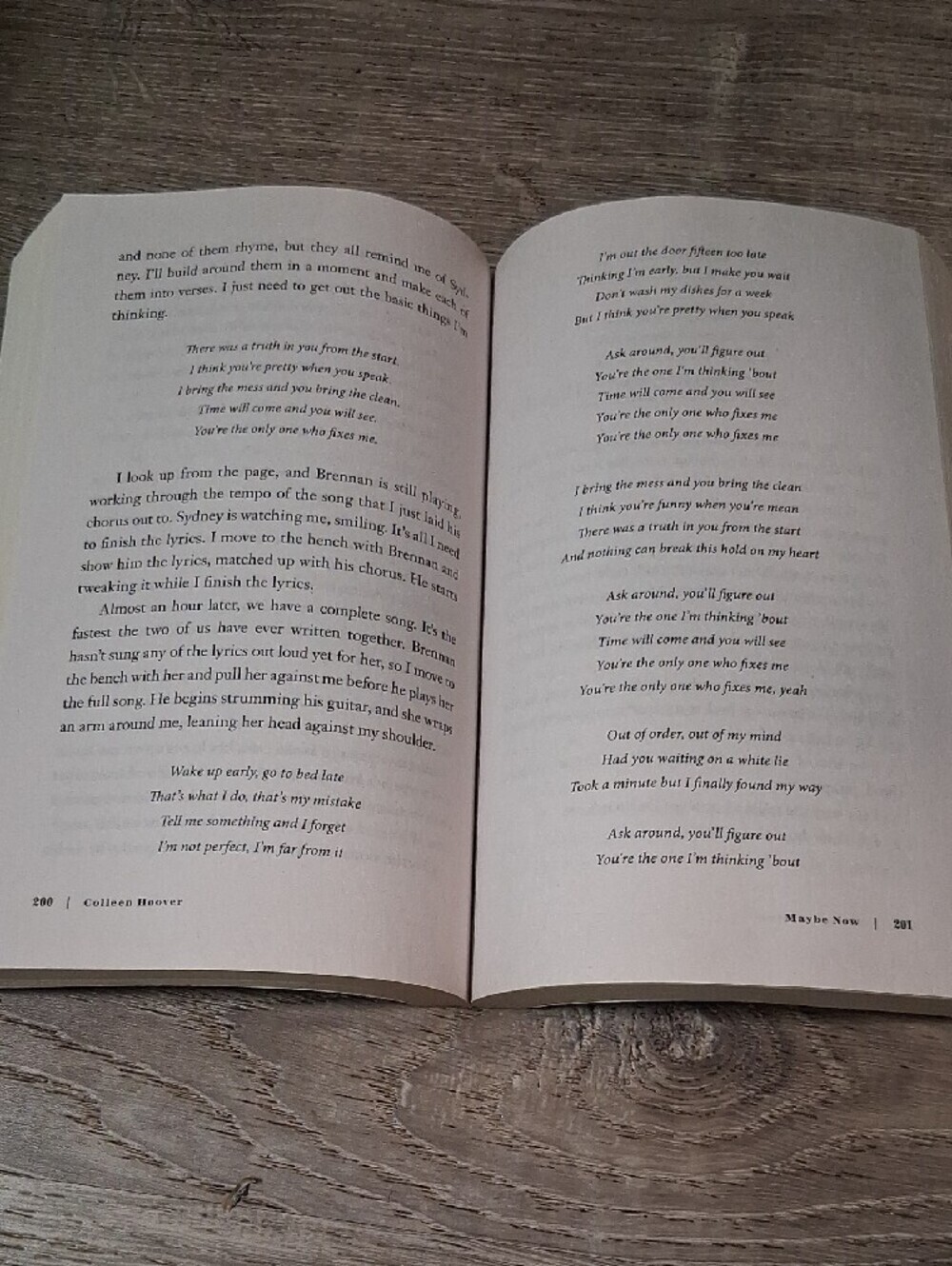 Maybe Now by Colleen Hoover - Blue Cover with Orange Accents - Picture 4 of 6